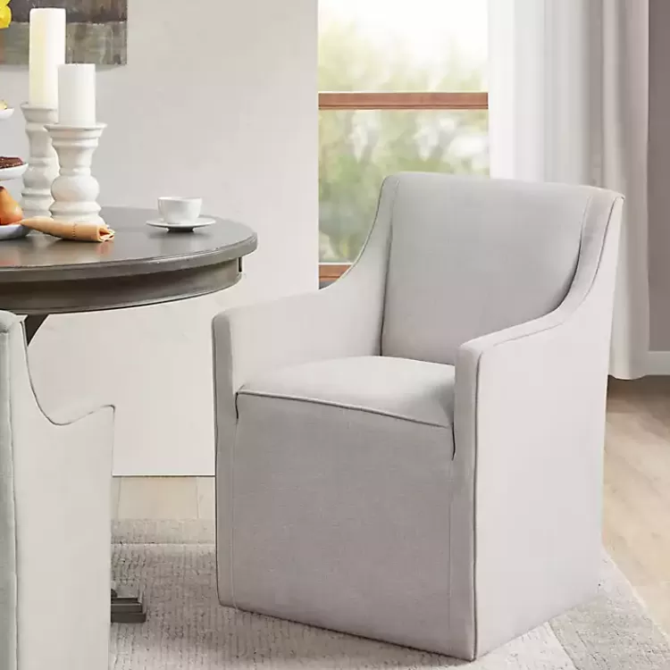 Light Slipcover Dining Chair with Casters>Kirklands Home Hot