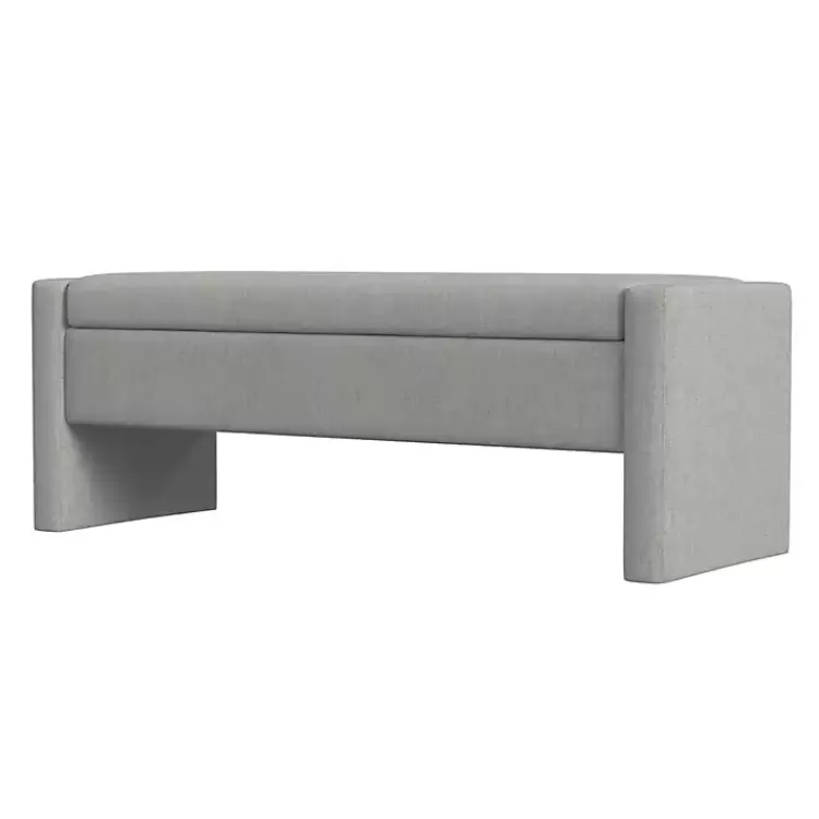 Light Upholstered Modern Storage Bench>Kirklands Home Store