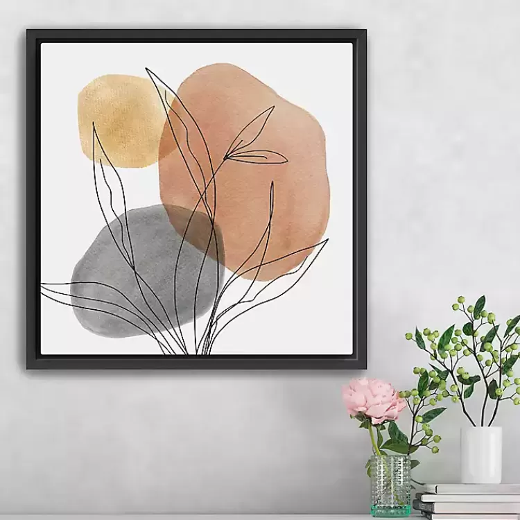 Linear Leaf Trio Framed Canvas Art Print>Kirklands Home Cheap