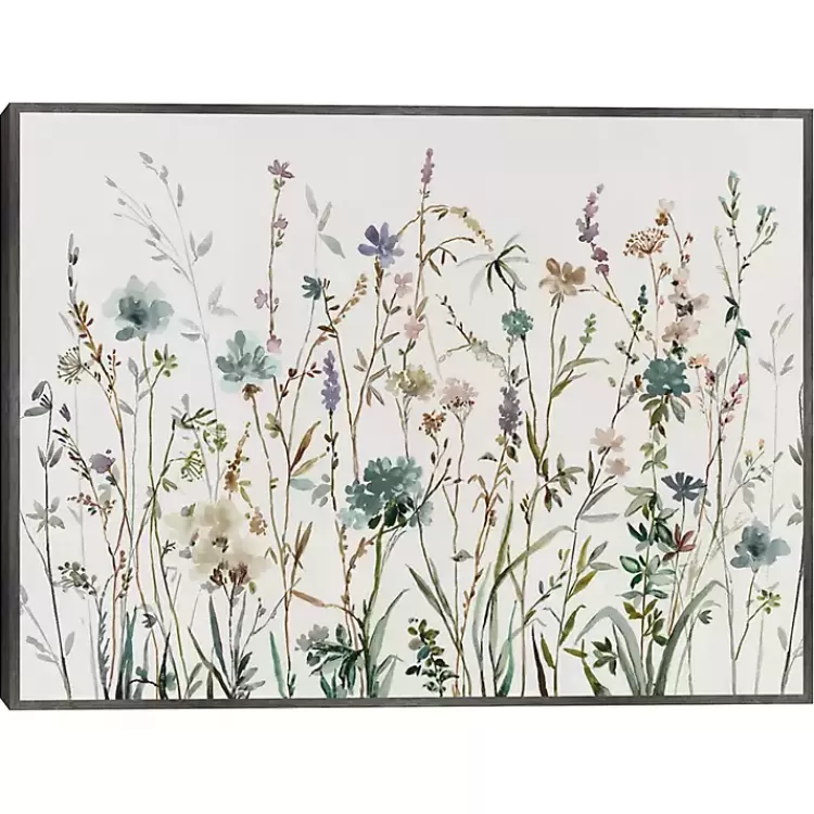 Little Blue Flowers Framed Canvas Art Print>Kirklands Home Sale