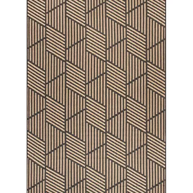 Lori Dark Gray Modern Geometric Outdoor Rug, 5x8>Kirklands Home Sale