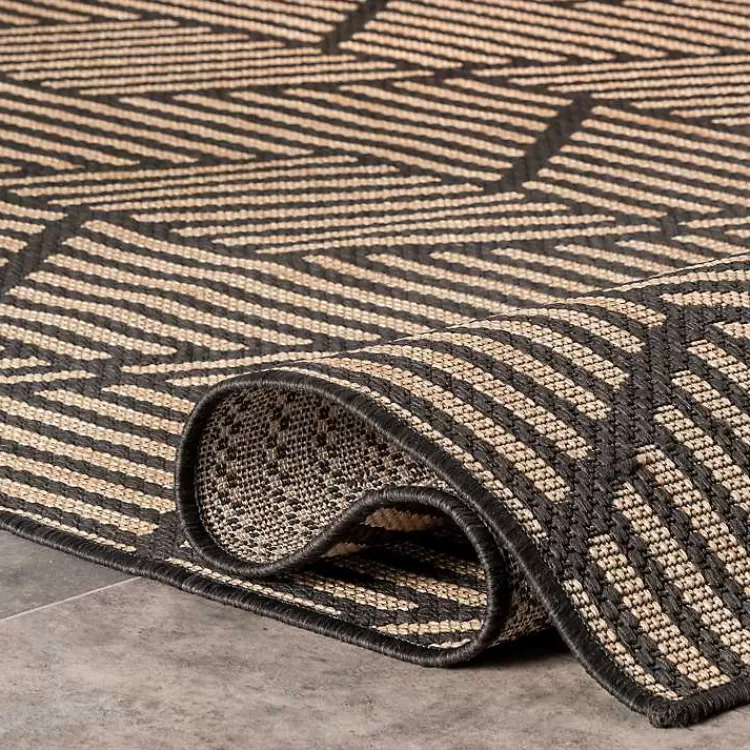 Lori Dark Gray Modern Geometric Outdoor Rug, 8x10>Kirklands Home Fashion