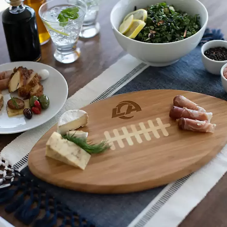 los_angeles_rams_bamboo_football_cutting_board_2.webp Los Angeles Rams Bamboo Football Cutting Board>Kirklands Home Discount