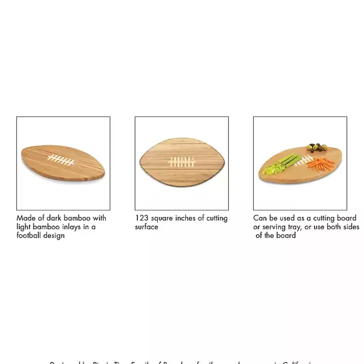 los_angeles_rams_bamboo_football_cutting_board_5.webp Los Angeles Rams Bamboo Football Cutting Board>Kirklands Home Discount