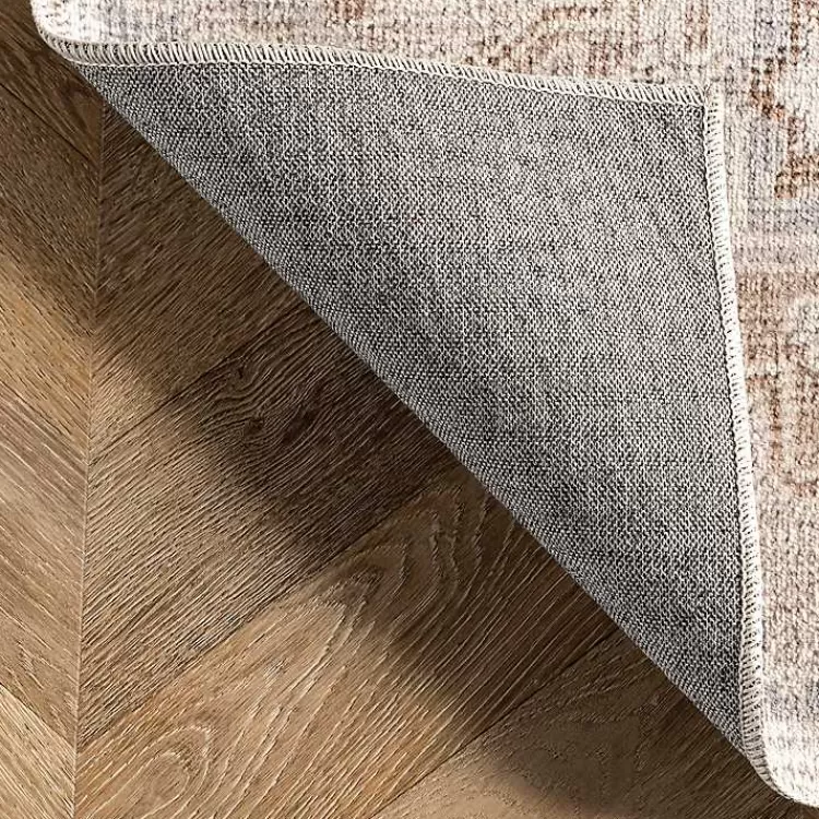 Lottie Cream Vintage Washable Area Rug, 8x10>Kirklands Home Fashion