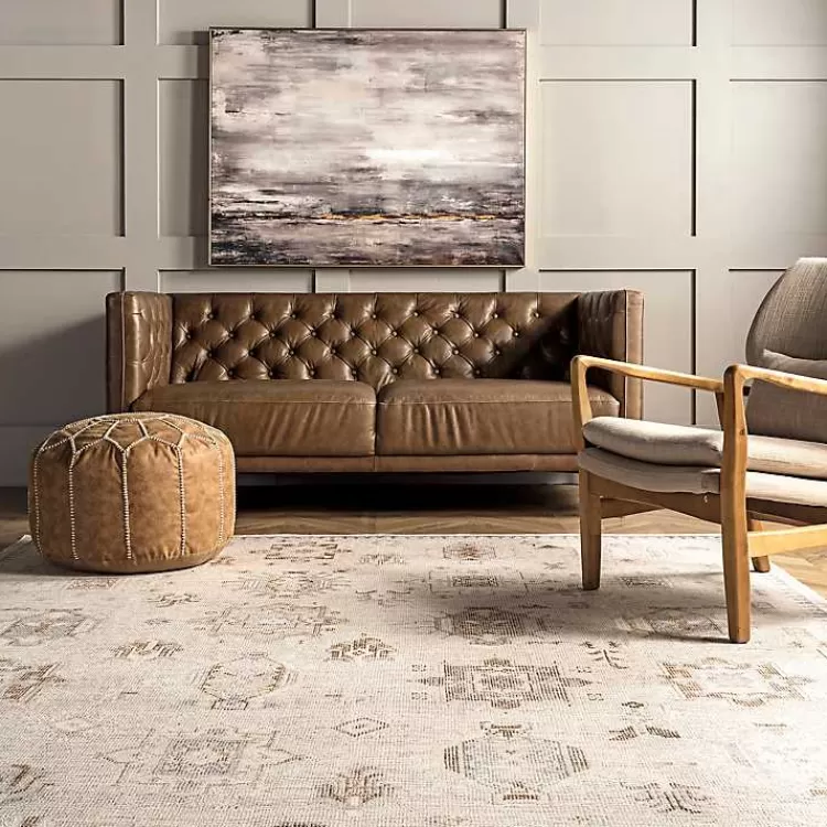 Lottie Cream Vintage Washable Area Rug, 8x10>Kirklands Home Fashion