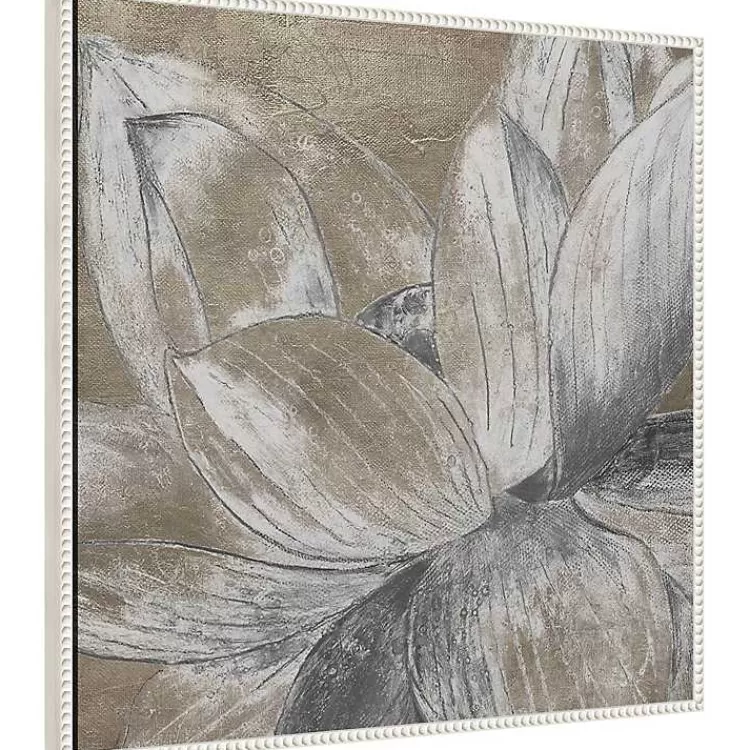 Lotus Blossom Framed Canvas Art Print>Kirklands Home Discount