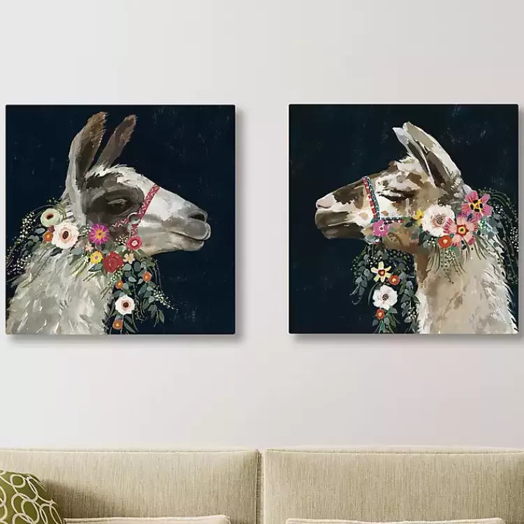 Lovely Llama Canvas Art Prints, Set of 2>Kirklands Home Fashion