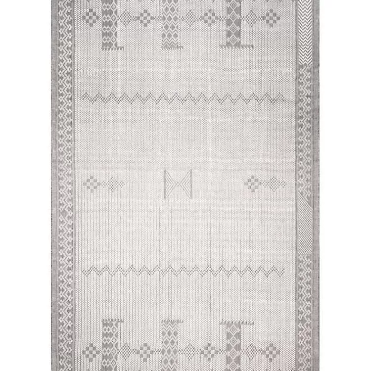 Lowden Gray Tribal Outdoor Rug, 5x8>Kirklands Home Cheap