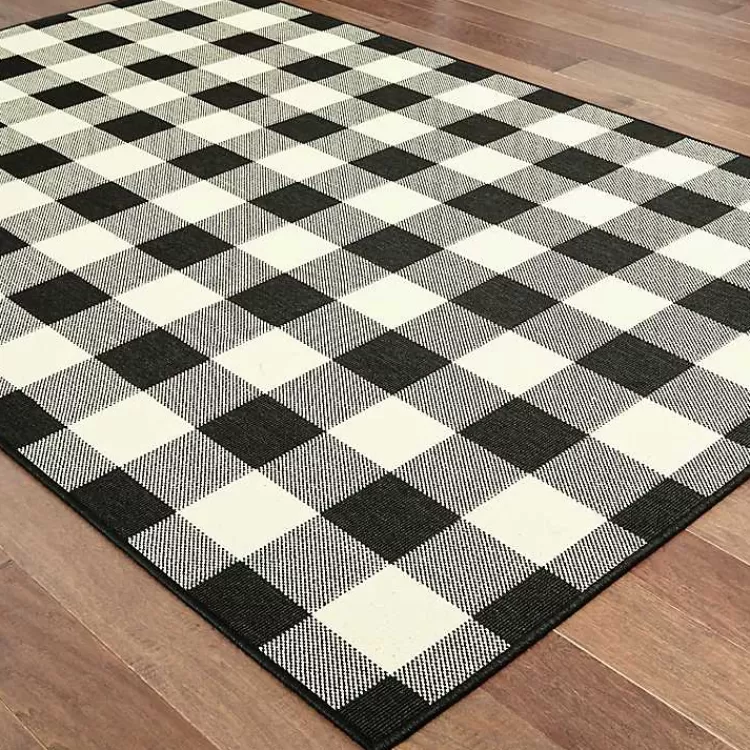 Madura Buffalo Check Outdoor Area Rug, 8x13>Kirklands Home Sale