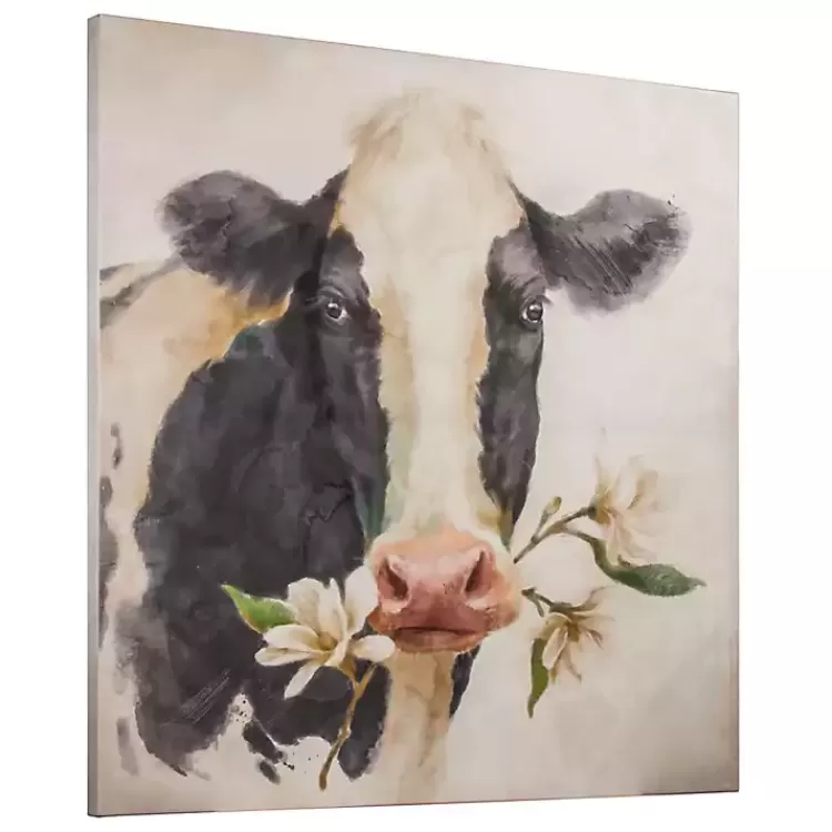 Magnolia Cow Canvas Art Print>Kirklands Home Outlet