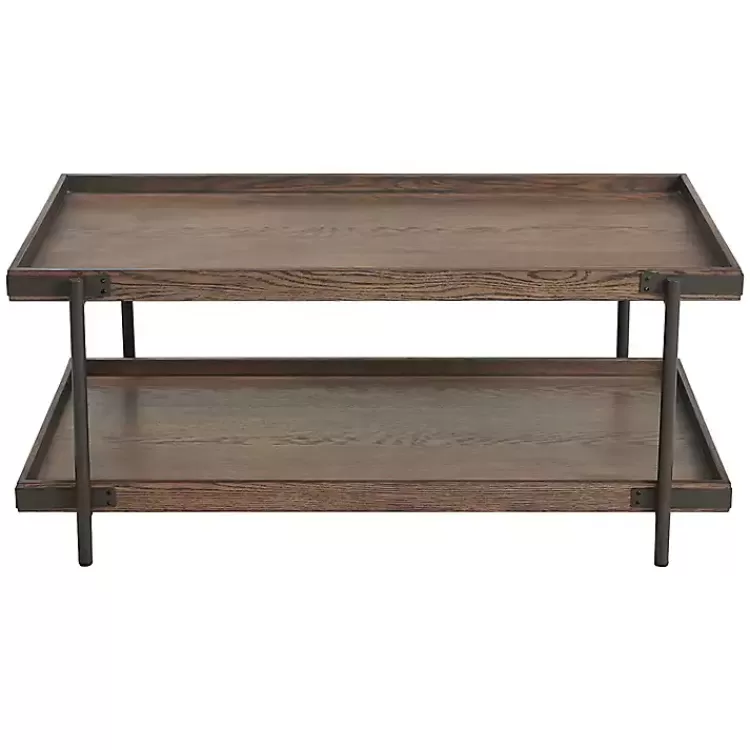 Mahogany Oak Wood Tray Top Coffee Table>Kirklands Home Fashion