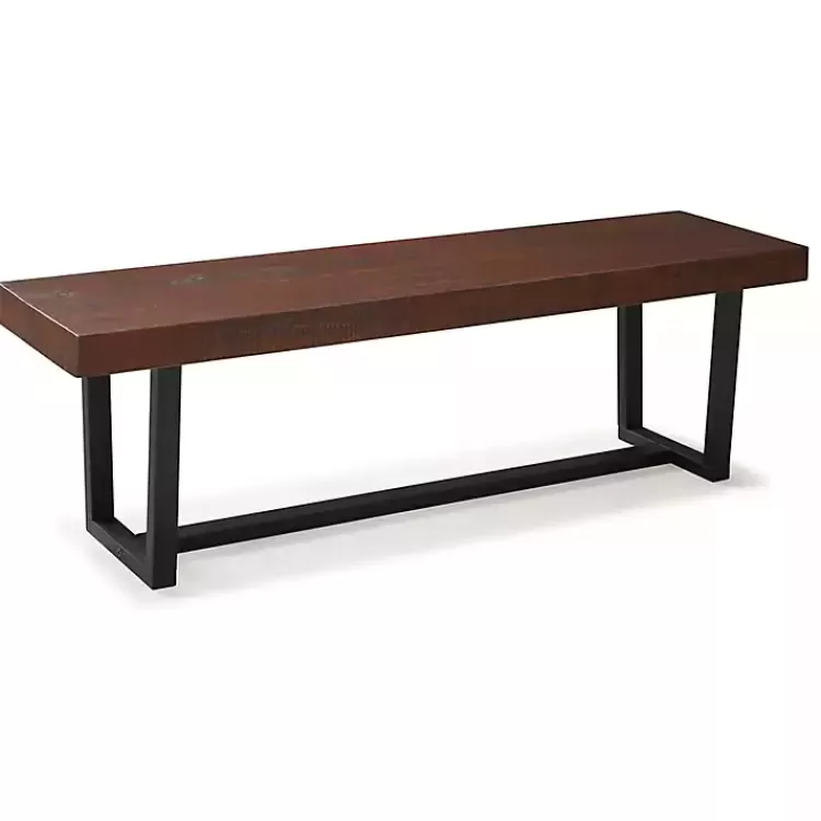 Mahogany Solid Pine Two-Tone Dining Bench>Kirklands Home Best Sale