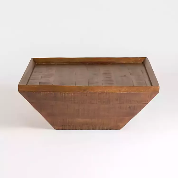 Mango Wood Walnut Angled Square Coffee Table>Kirklands Home Discount