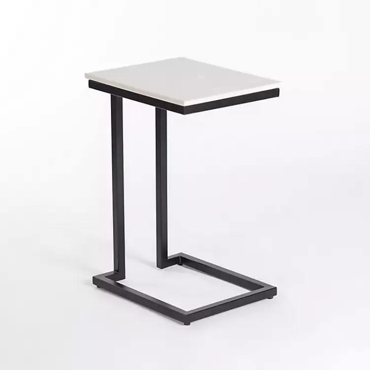 Marble Modern Black Metal C-Table>Kirklands Home Online
