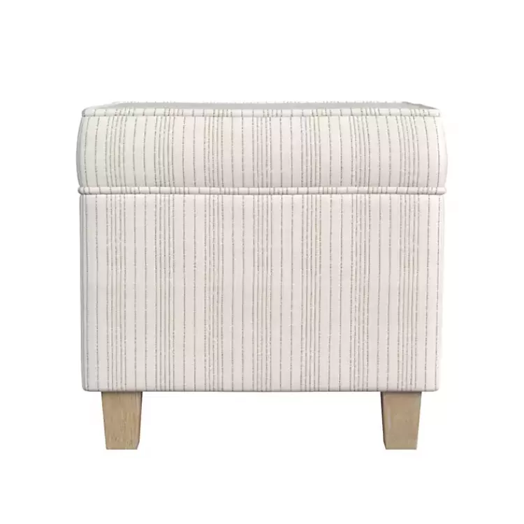 Marigold Stripe Upholstered Square Storage Ottoman>Kirklands Home Best Sale
