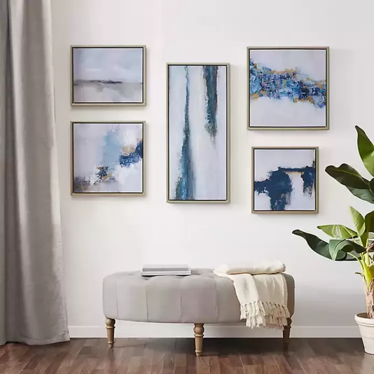 Martha Stewart Blue Drift 5-pc. Framed Art>Kirklands Home Shop