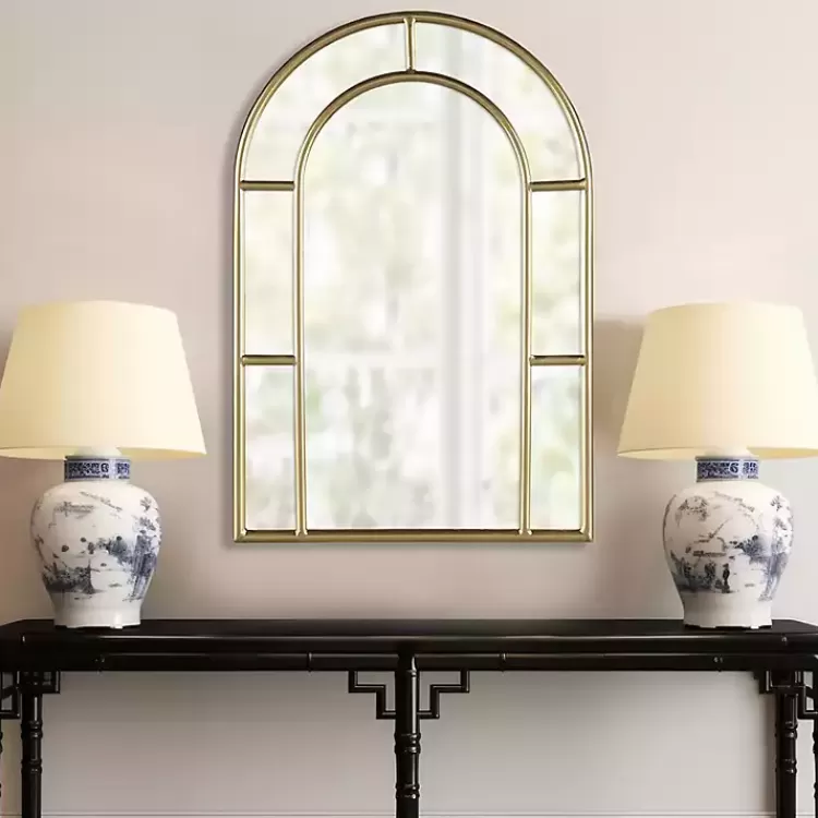 Martha Stewart Gold Paned Arch Wall Mirror>Kirklands Home Discount