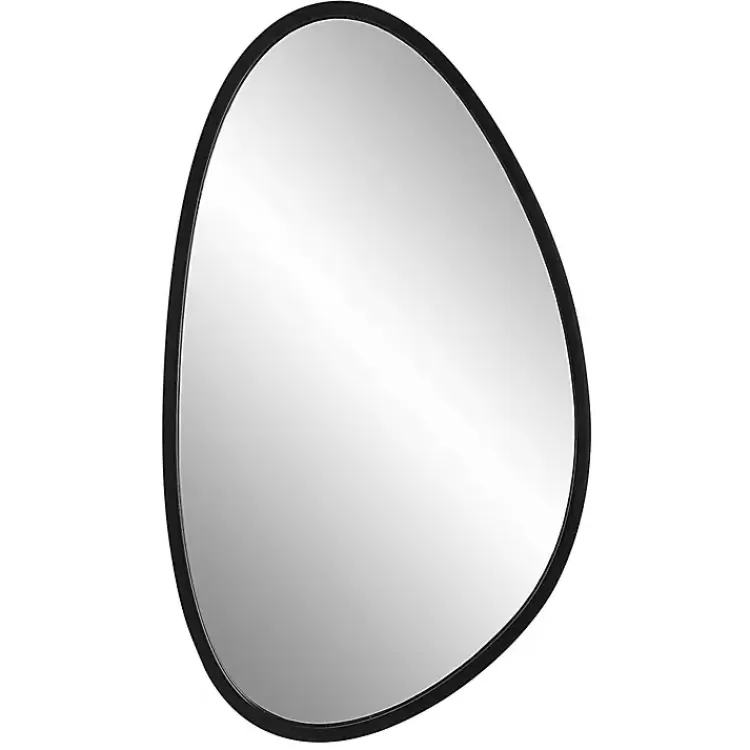 Matte Black Modern Asymmetrical Wall Mirror>Kirklands Home Best