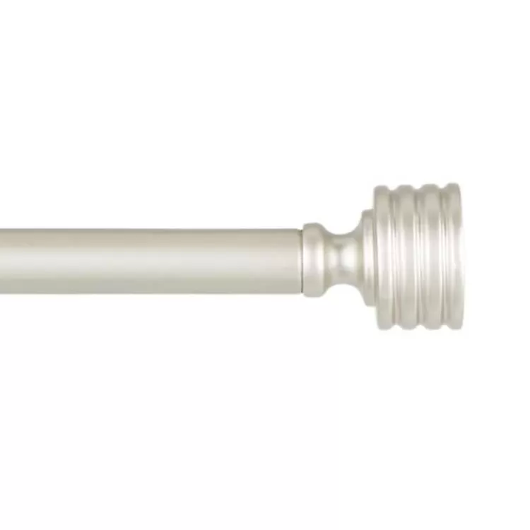 Matte Nickel Stacked Cylinder Curtain Rod, 120 in.>Kirklands Home Flash Sale