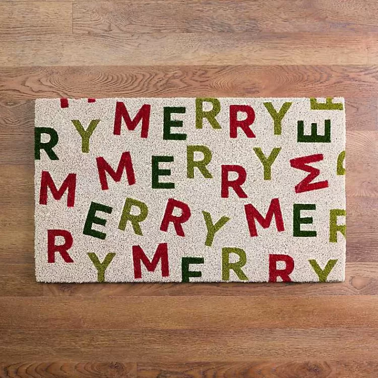 Merry Coir Christmas Doormat>Kirklands Home Flash Sale