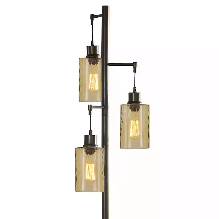 Metal Robert Floor Lamp with Amber Glass Pendants>Kirklands Home Best Sale