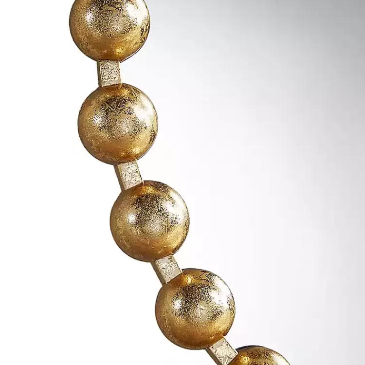 metallic_gold_foiled_beaded_wall_mirror__in_4.webp Metallic Foiled Beaded Wall Mirror, 27 in.>Kirklands Home Store