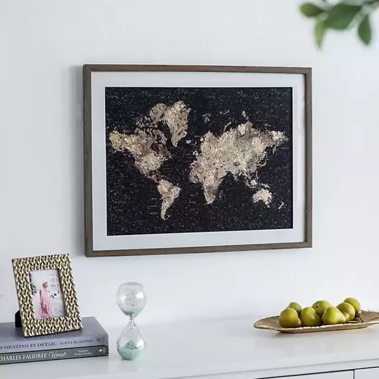 metallic_gold_world_map_framed_art_print_5.webp Metallic Gold World Map Framed Art Print>Kirklands Home Shop