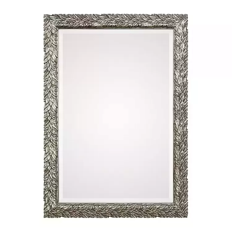 Metallic Silver Flowering Leaf Beveled Wall Mirror>Kirklands Home Flash Sale