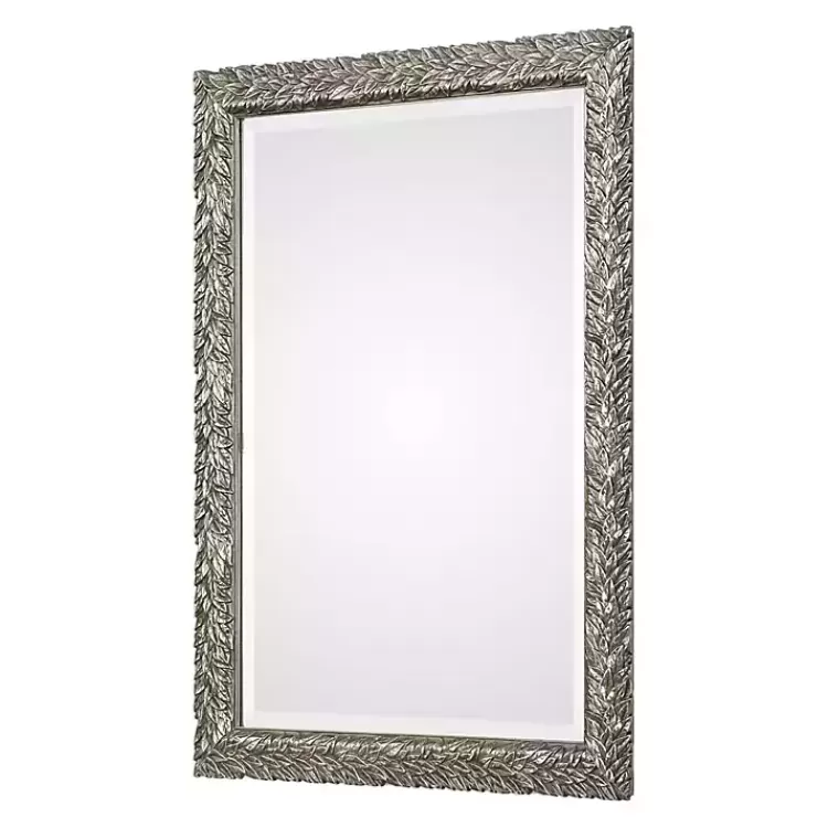 Metallic Silver Flowering Leaf Beveled Wall Mirror>Kirklands Home Flash Sale