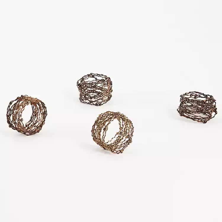 Metallic Silver Wire Napkin Rings, Set of 4>Kirklands Home Sale