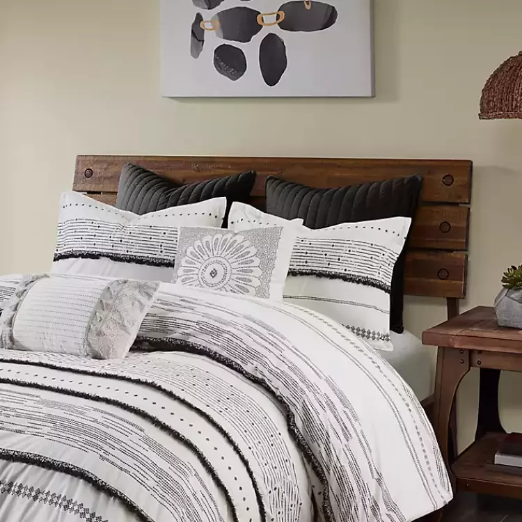 mia_white_striped_pc_king_comforter_set_3.webp Mia White Striped 3-pc. King Comforter Set>Kirklands Home Fashion
