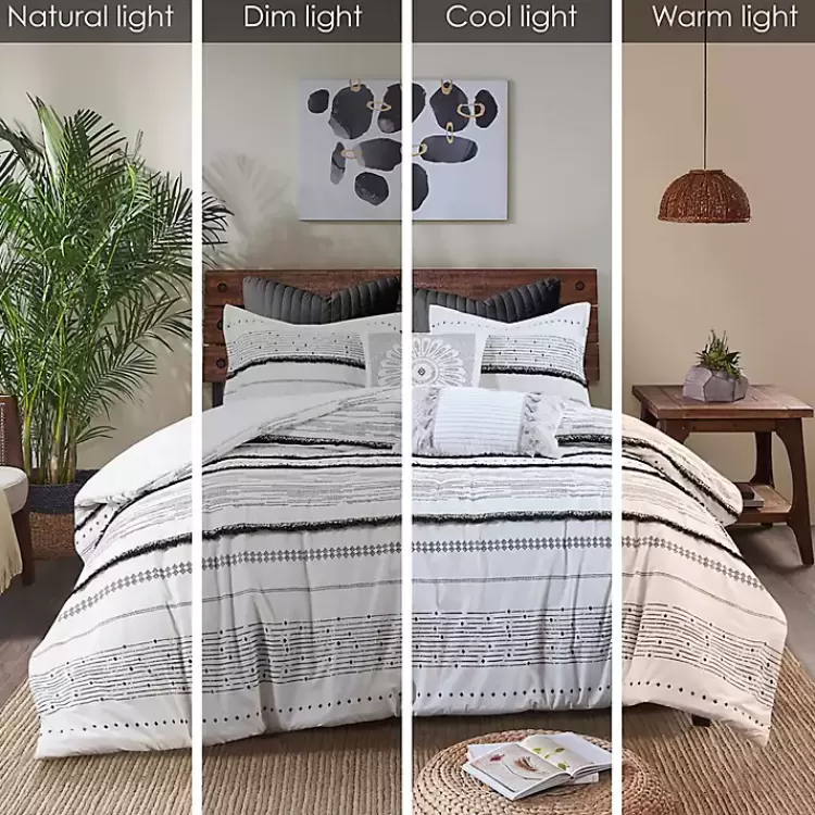mia_white_striped_pc_king_comforter_set_8.webp Mia White Striped 3-pc. King Comforter Set>Kirklands Home Fashion