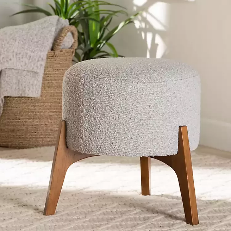 midcentury_modern_gray_boucle_ottoman_5.webp Mid-Century Modern Boucle Ottoman>Kirklands Home Flash Sale