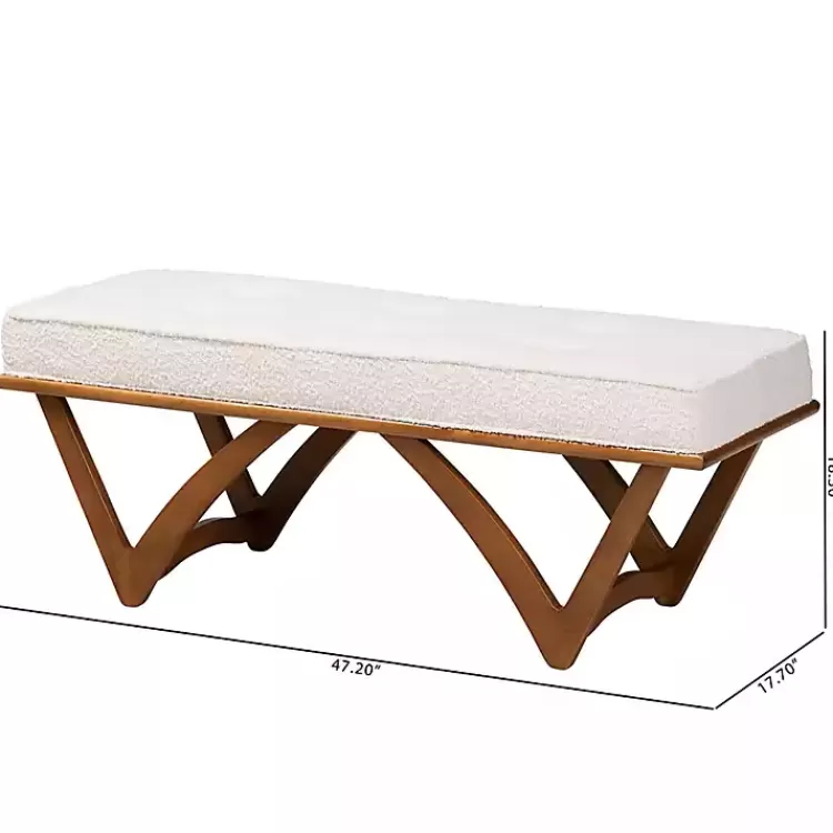 midcentury_modern_white_boucle_angled_bench_7.webp Mid-Century Modern Boucle Angled Bench>Kirklands Home Cheap