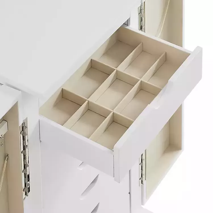 midcentury_modern_white_jewelry_armoire_8.webp Mid-Century Modern Jewelry Armoire>Kirklands Home Outlet