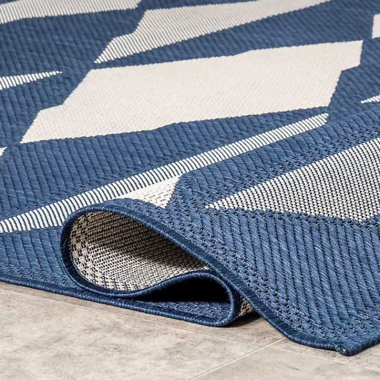 mitchell_blue_geo_diamonds_outdoor_rug_x_3.webp Mitchell Blue Geo Diamonds Outdoor Rug, 8x10>Kirklands Home Hot