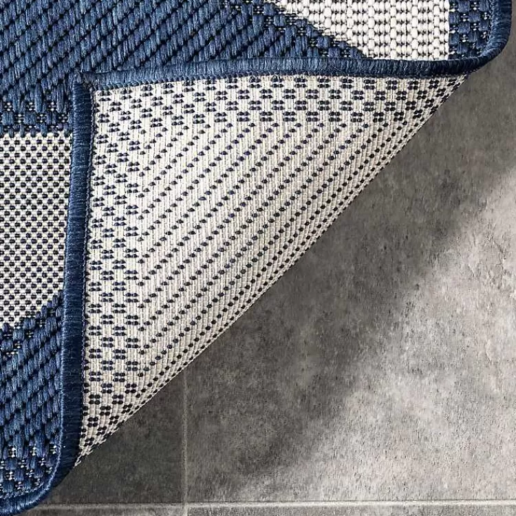 mitchell_blue_geo_diamonds_outdoor_rug_x_5.webp Mitchell Blue Geo Diamonds Outdoor Rug, 8x10>Kirklands Home Hot