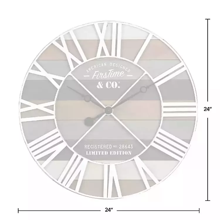 mixed_planks_and_white_wooden_wall_clock_3.webp Mixed Planks and White Wooden Wall Clock>Kirklands Home Cheap