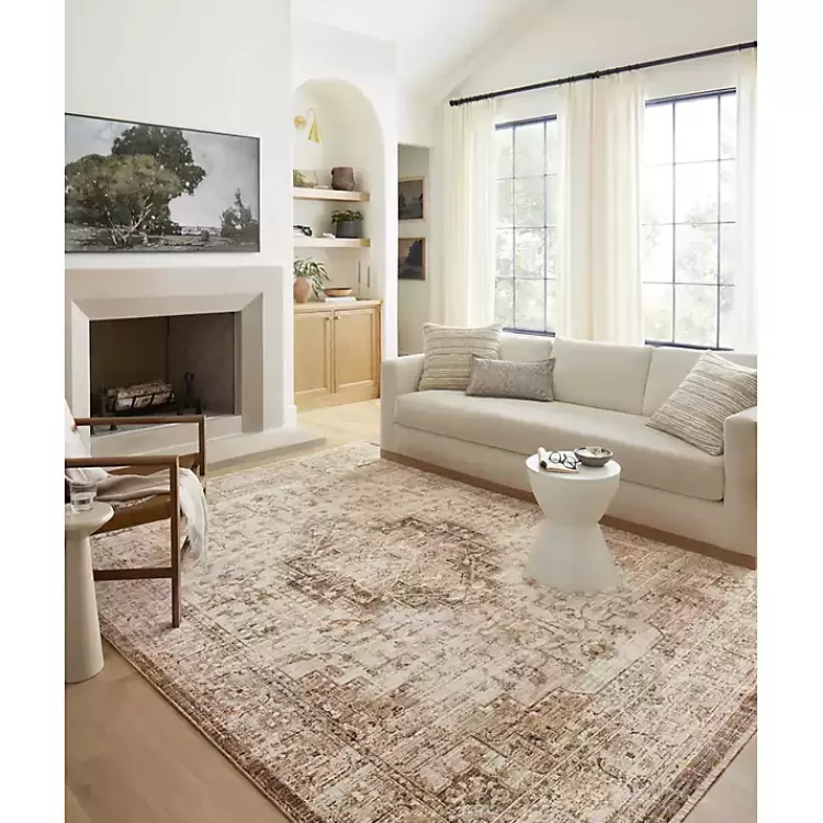Mocha and Cream Sorrento Area Rug, 5x7>Kirklands Home Fashion