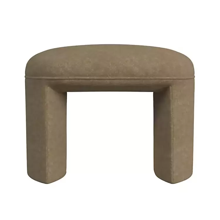 mocha_brown_oval_upholstered_ottoman_4.webp Mocha Oval Upholstered Ottoman>Kirklands Home Outlet