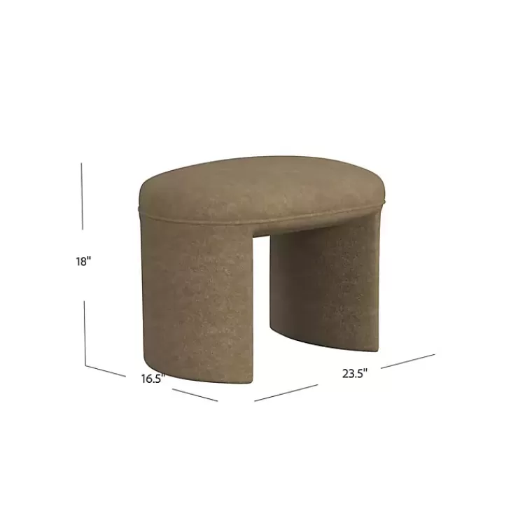 mocha_brown_oval_upholstered_ottoman_5.webp Mocha Oval Upholstered Ottoman>Kirklands Home Outlet