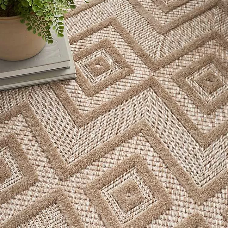 mocha_diamond_outdoor_area_rug_x_6.webp Mocha Diamond Outdoor Area Rug, 6x9>Kirklands Home Sale