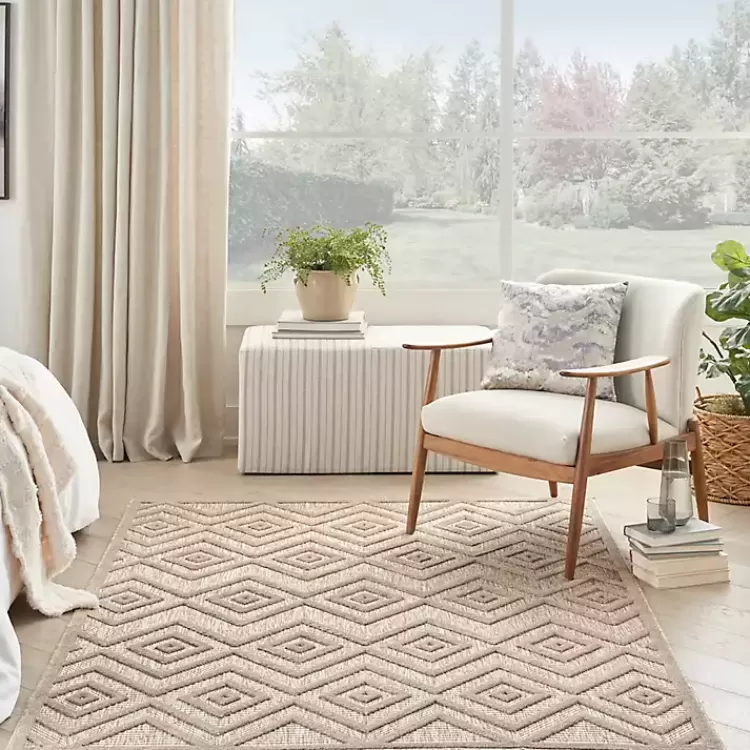 mocha_diamond_outdoor_area_rug_x_7.webp Mocha Diamond Outdoor Area Rug, 6x9>Kirklands Home Sale