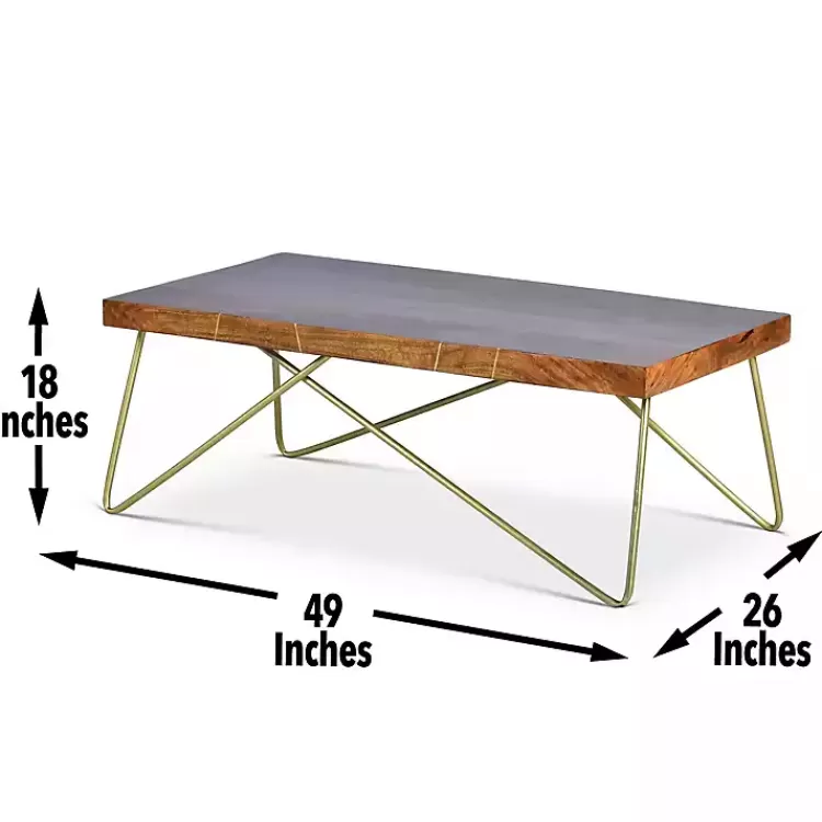 modern_mango_wood_brass_coffee_table_3.webp Modern Mango Wood Brass Coffee Table>Kirklands Home Outlet