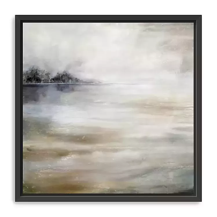 Morning Mist at the Lake Framed Canvas Art Print>Kirklands Home Store