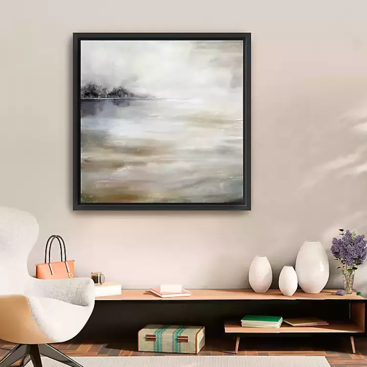 Morning Mist at the Lake Framed Canvas Art Print>Kirklands Home Store