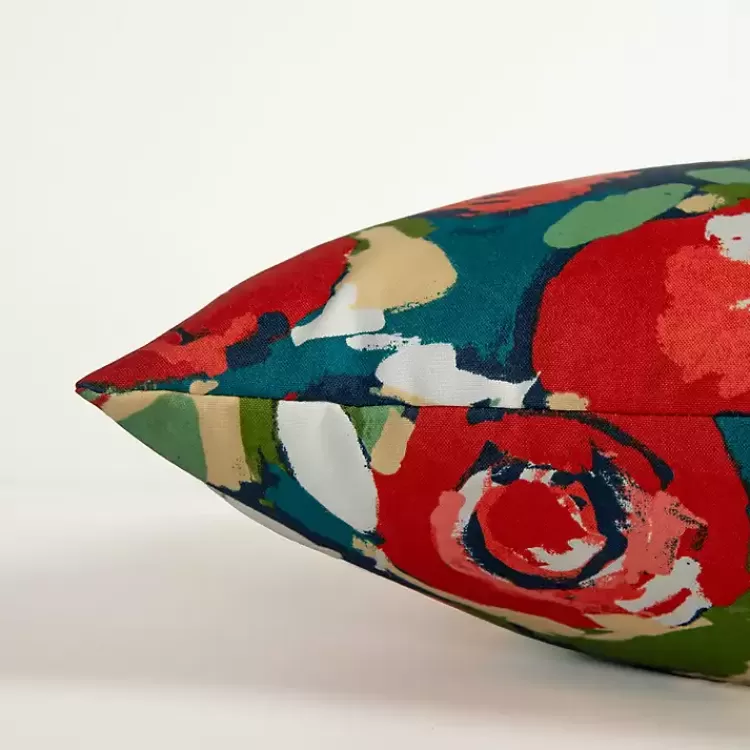 Multicolor Abstract Floral Outdoor Pillow, 22 in.>Kirklands Home Discount