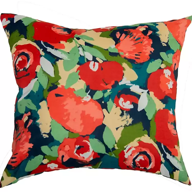 Multicolor Abstract Floral Outdoor Pillow, 22 in.>Kirklands Home Discount