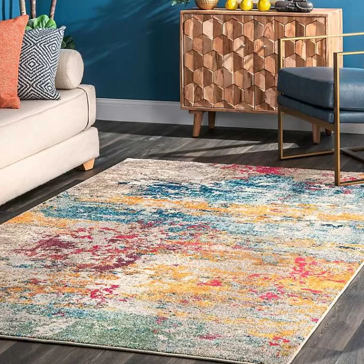 color Abstract Pattern Area Rug, 7x10>Kirklands Home Hot